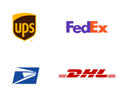 Carriers: UPS, FedX, USPS, DHL